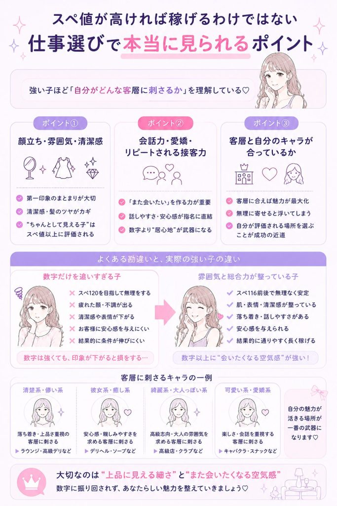 スペ値が高ければ稼げるわけではない仕事選びで本当に見られるポイント